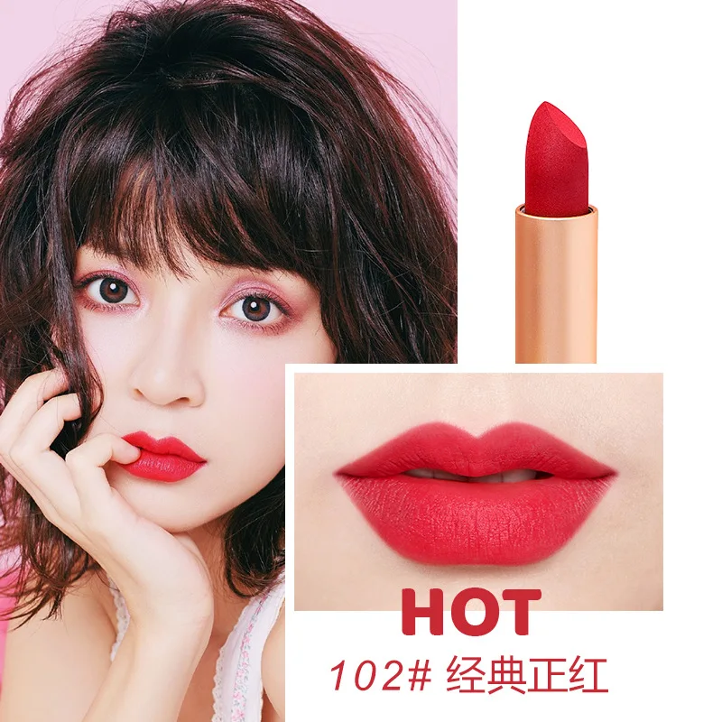 Маленькая сумка яркая помада матовая Сексуальная водостойкая стойкая бархатная