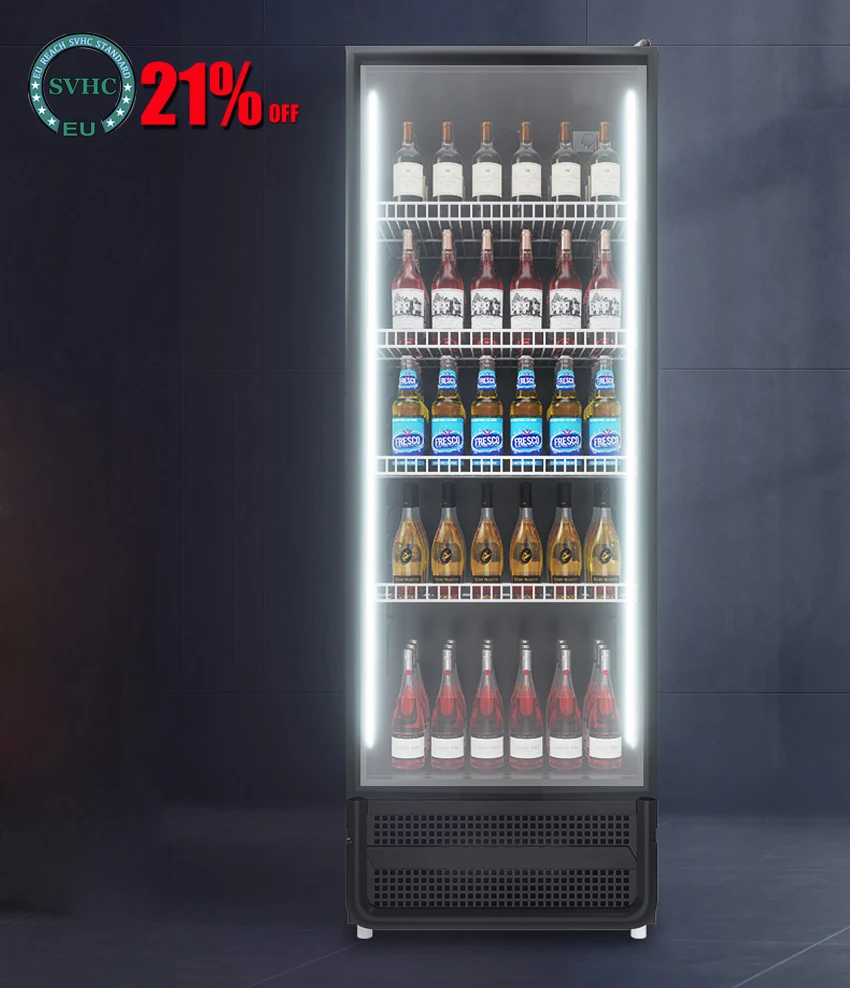 

Refrigerated fresh-keeping beer cabinet commercial vertical freezer display cabinet beverage cabinet single door 260L/320L