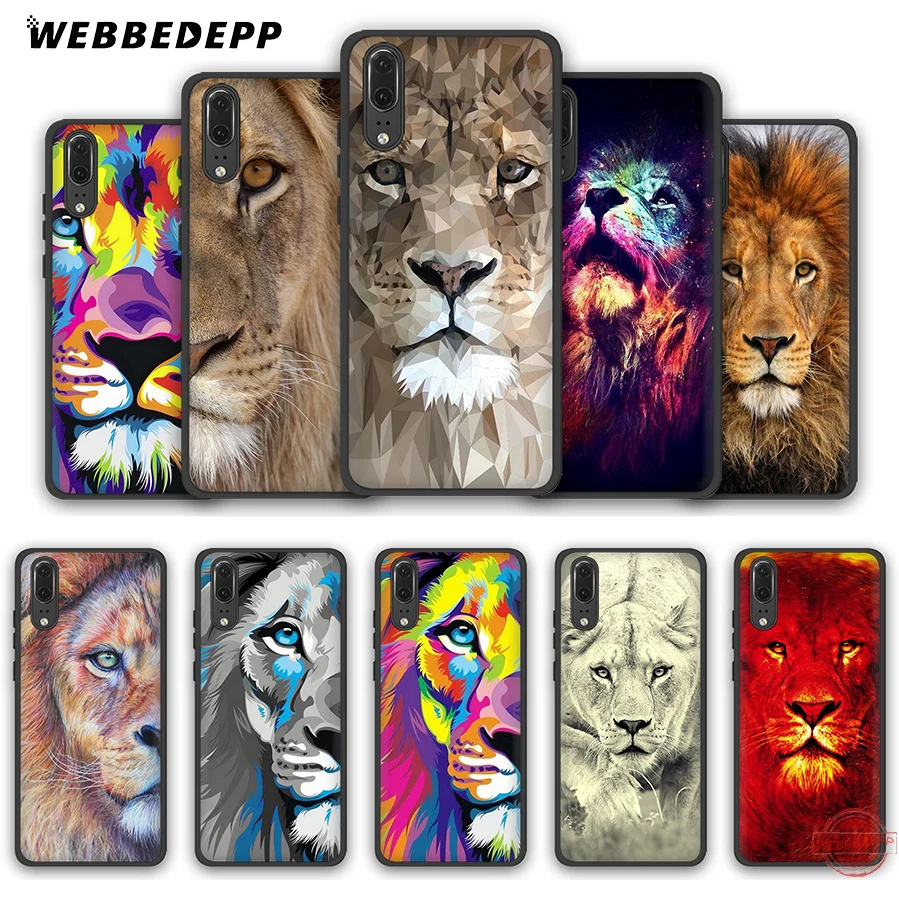 Мягкий чехол WEBBEDEPP Big Lion On Stone snow для Huawei P Smart Z Plus 2018 2019 &amp Y6 Y7 Y9 Prime V20 | Мобильные