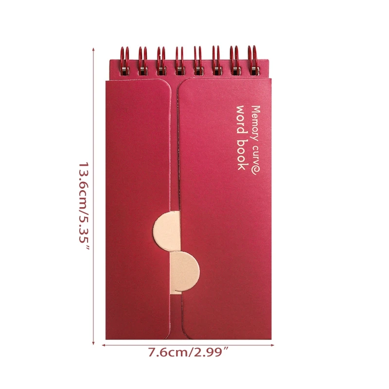 R9JA 4Pcs Words Memorizing Books Pocket Notepad 3''x5'' piral Notebooks Kid Gift Sets | Канцтовары для офиса и