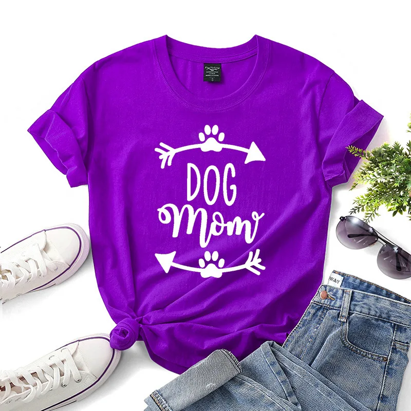 

Dog mom paw Letters harajuku Print Women tshirt Cotton Casual Funny t shirt For Lady Girl Top Tee Hipster Drop Ship