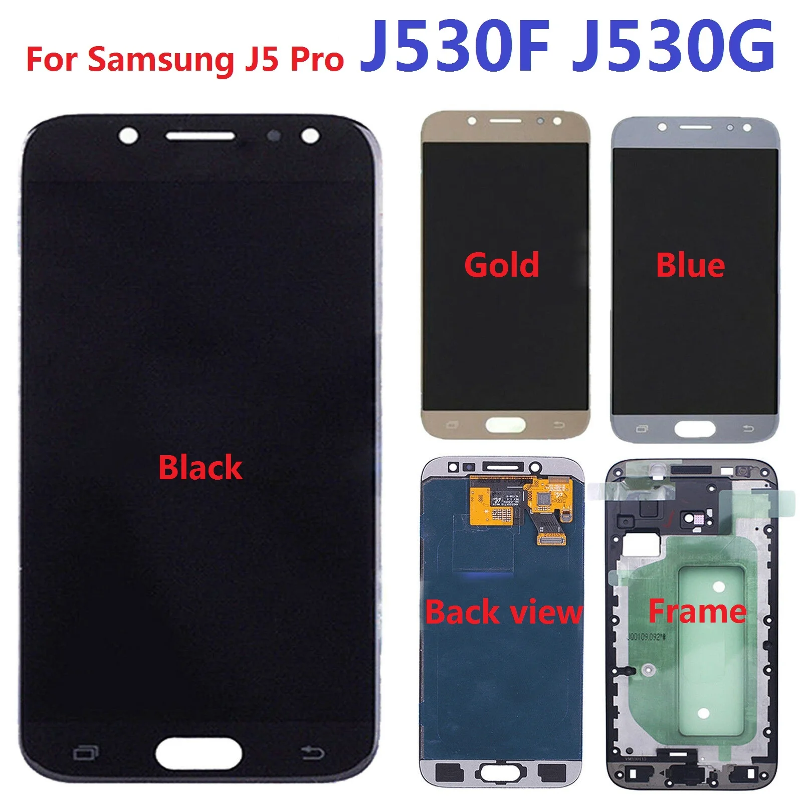 Для samsung Galaxy J5 Pro() J530F J530G J530F/DS J530G/DS ЖК-дисплей сенсорный экран с рамкой