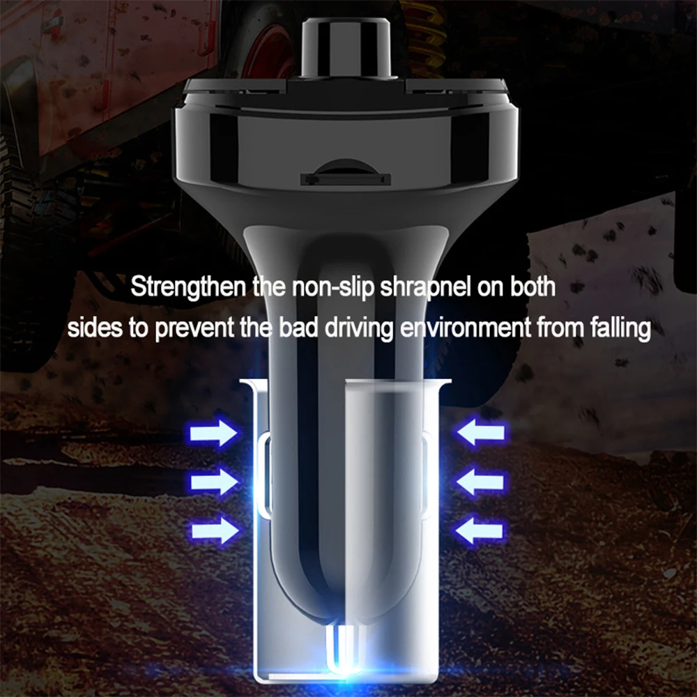Fm-передатчик MP3 Bluetooth 5,0 Автомобильный плеер двойной USB QC3.0 тип-c Handsfree держатель телефона автомобильный модулятор fm-радио адаптер зарядное устройство