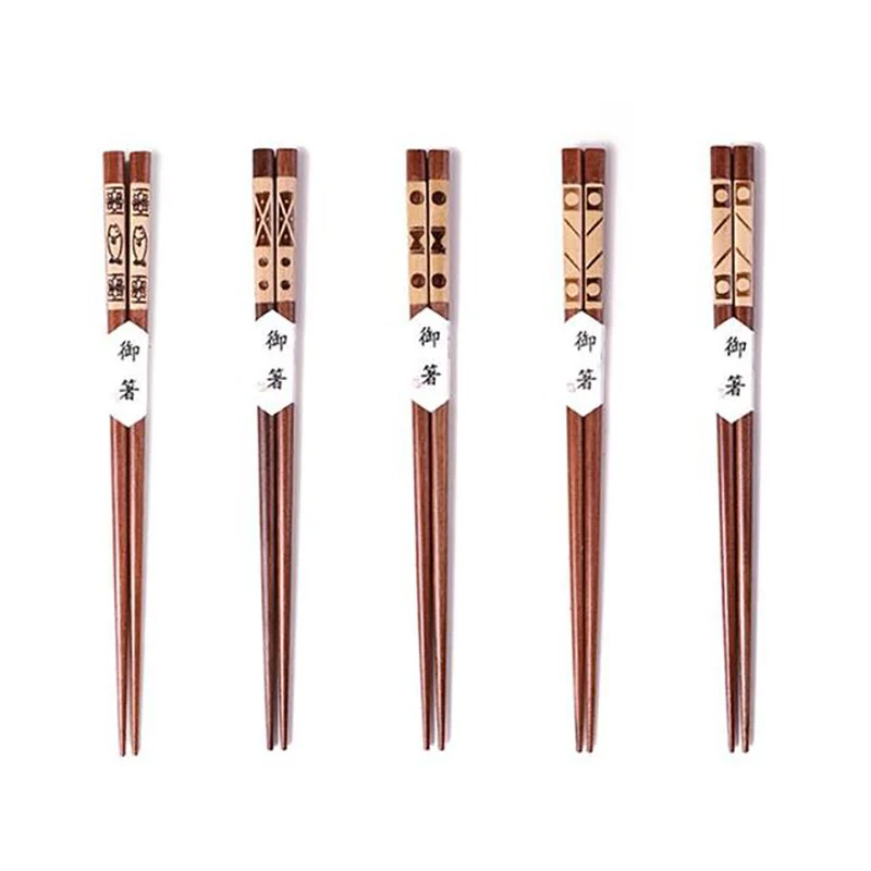 

Natural Wood Chopsticks Reusable Chinese style Chopsticks Sushi Food Healthy