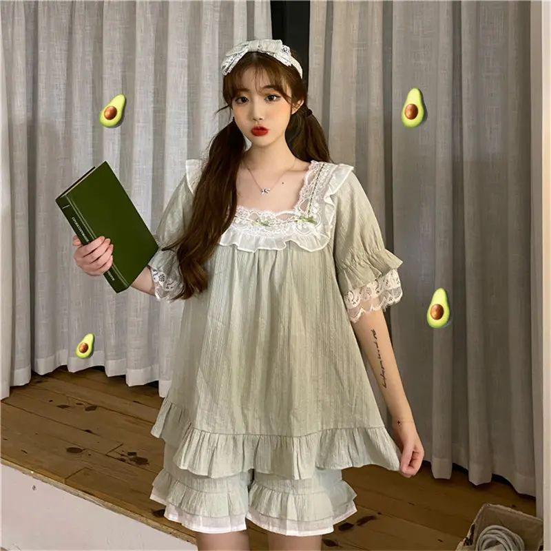 Костюм Пижамный Alien Kitty женский в дворцовом стиле шикарный кружевной комплект для