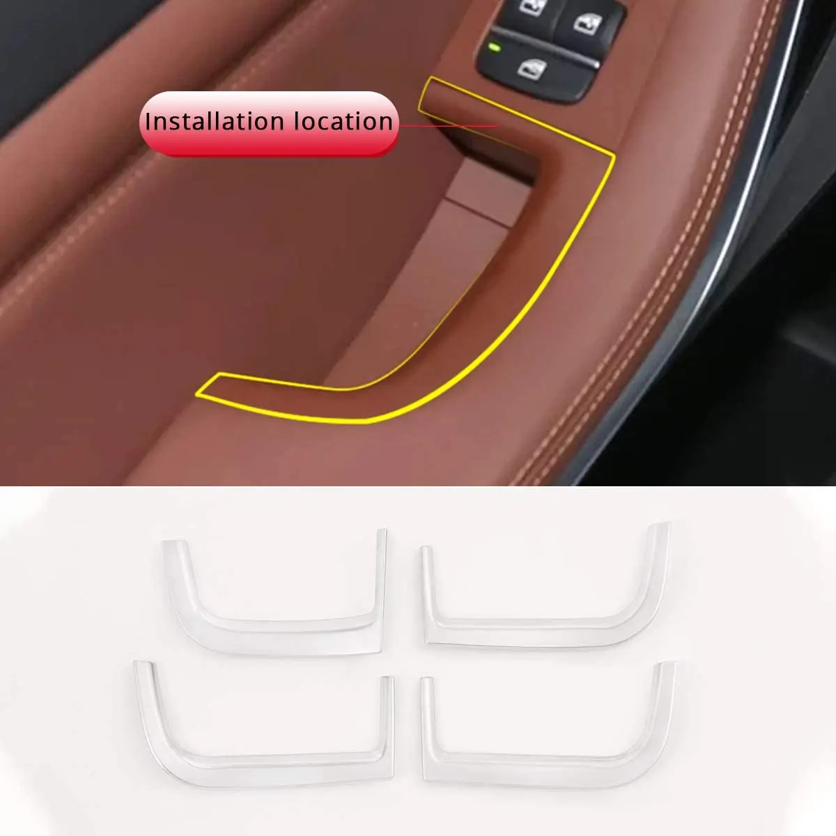 

ABS Matte Car Door Storage Box Strips Trim for BMW X5 G05 2019
