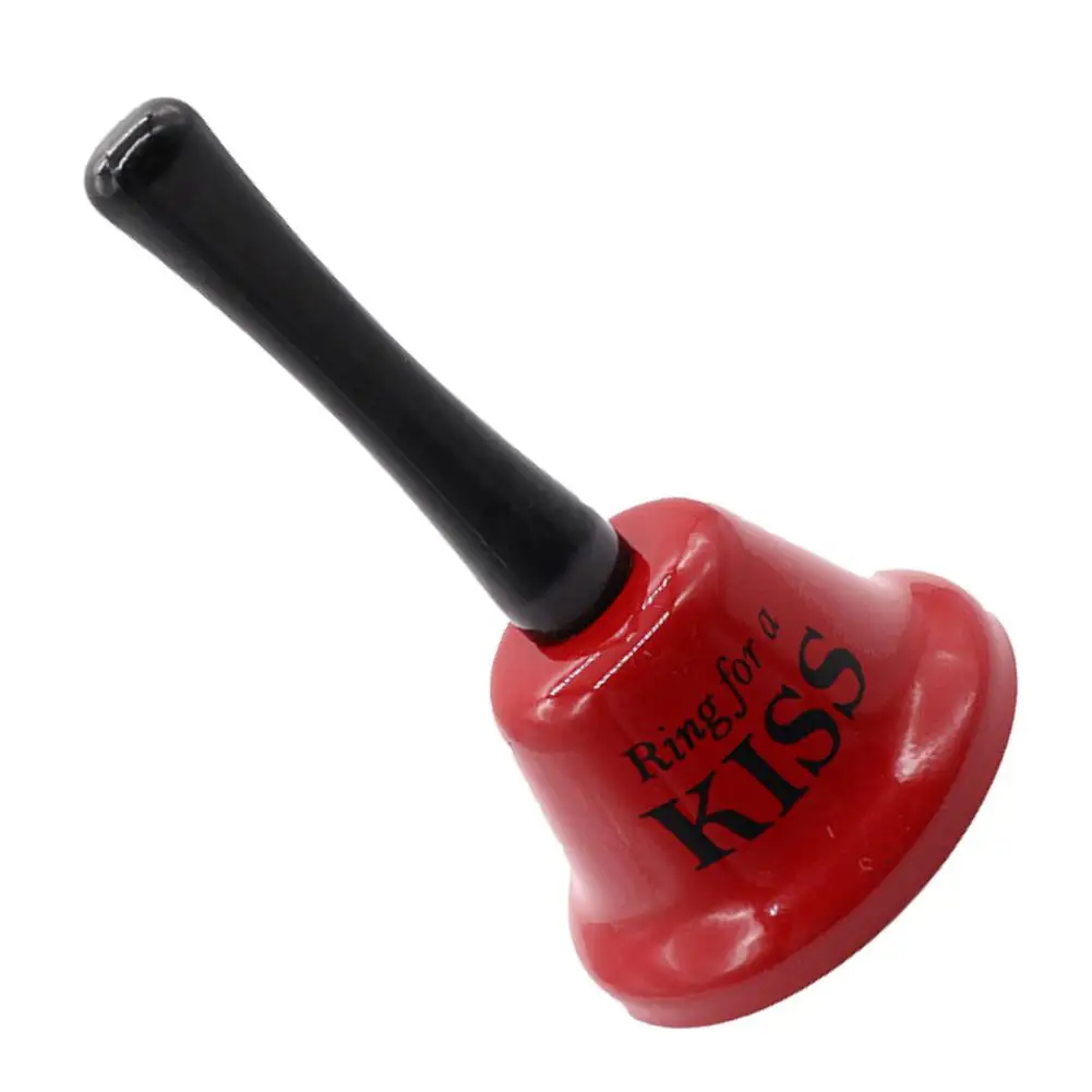 

Metal Call Bell Novel Hand Bells With Text Fuuny Ring For A Kiss Smile Beer For Bar Restaurant Wedding Events Decoration