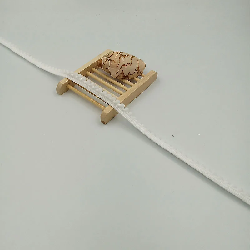 White 5 ярдов/партия, помпон, отделка, шар, 11 мм, мини, жемчуг, помпон, лента с бахромой, шитье, кружево, вязаная ткань, ручная работа, аксессуары для рукоделия - Цвет: White