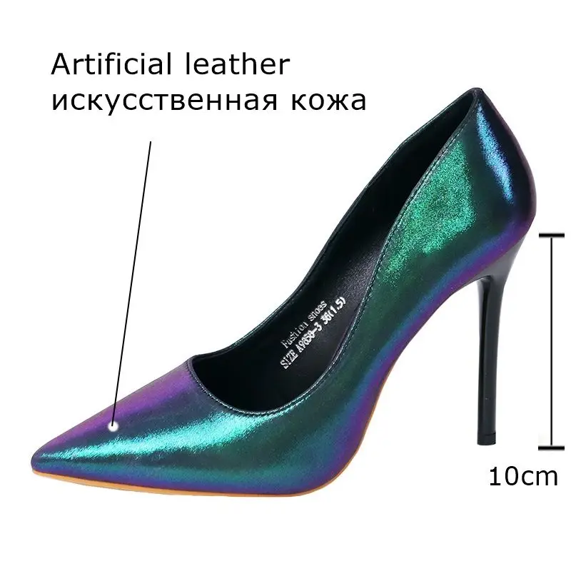 ALLBITEFO/модные кожаные вечерние женские свадебные туфли на высоком каблуке; пикантные женские туфли высокого качества на каблуке
