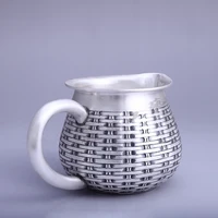 cup coffee cup teacup ceramic cup stainless steel cup tea bowl mug tea ceremony cup handmade s999 sterling silver cup 2