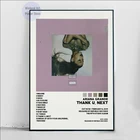 MT668 Ариана Гранде спасибо за следующий музыкальный альбом Обложка настенное Искусство Картина на холсте картина плакат и принты гостиная домашний декор