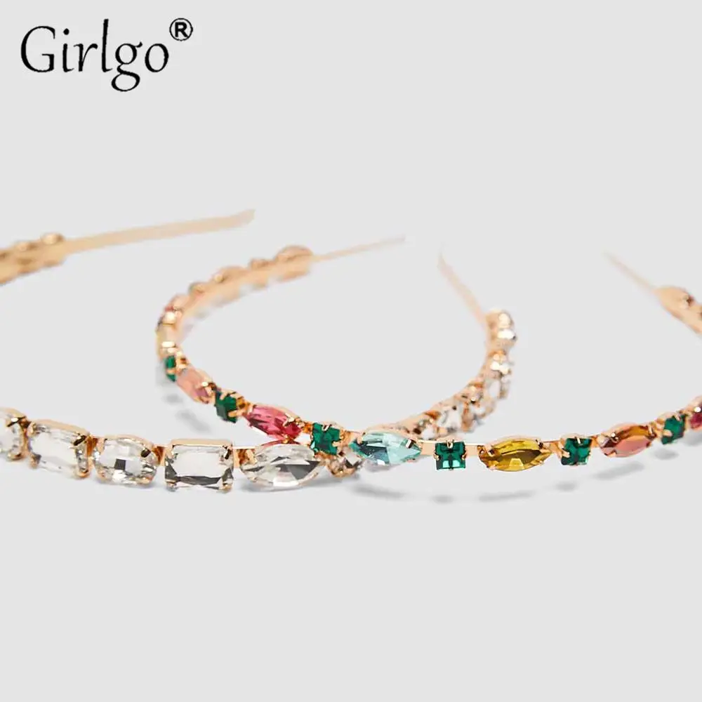 Женские богемные ободки для волос Girlgo яркие металлические блестящие заколки