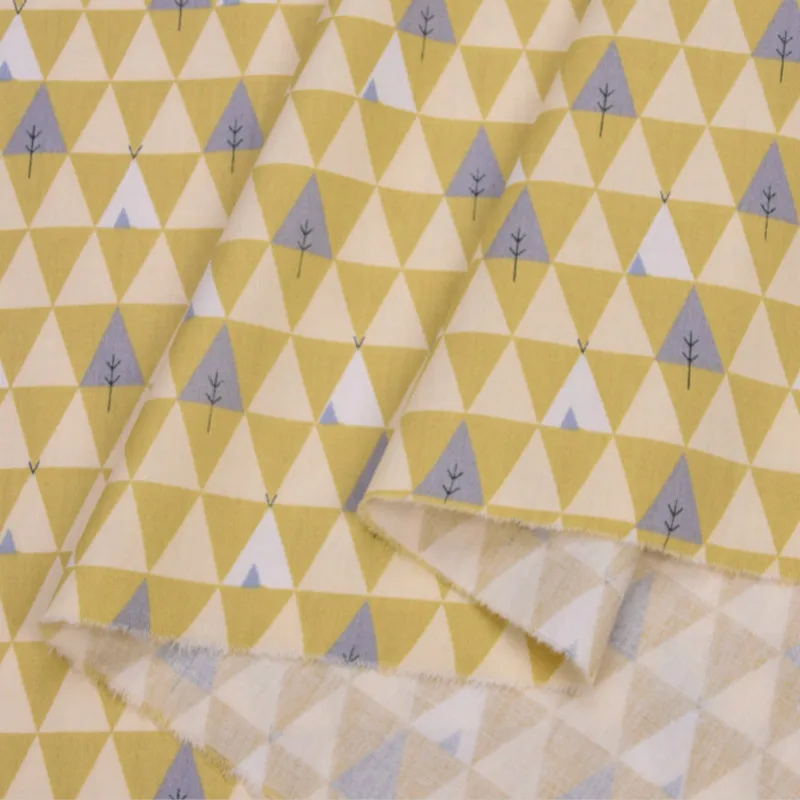 Хлопковая ткань в стиле пэчворк желтого цвета товары для рукоделия шитье