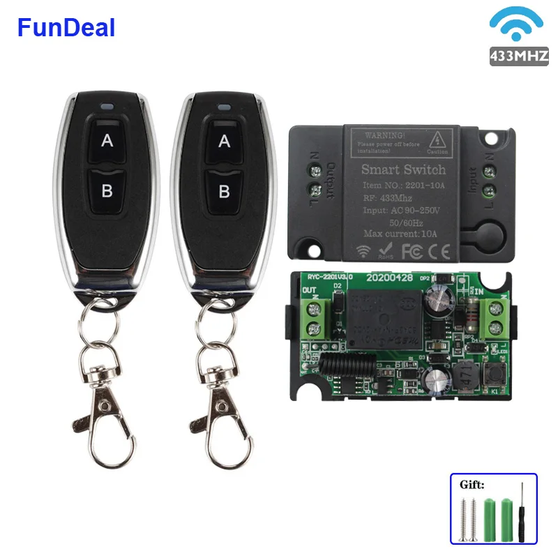 Универсальный беспроводной пульт дистанционного управления 433 МГц 110 В