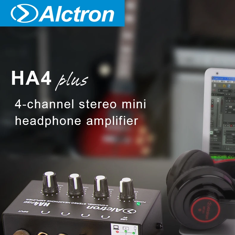 Новая обновленная версия Alctron HA4 плюс 4 способа усилитель для наушников с USB Интерфейс Блок питания на заказ для студийной фотосъемки, для выступления