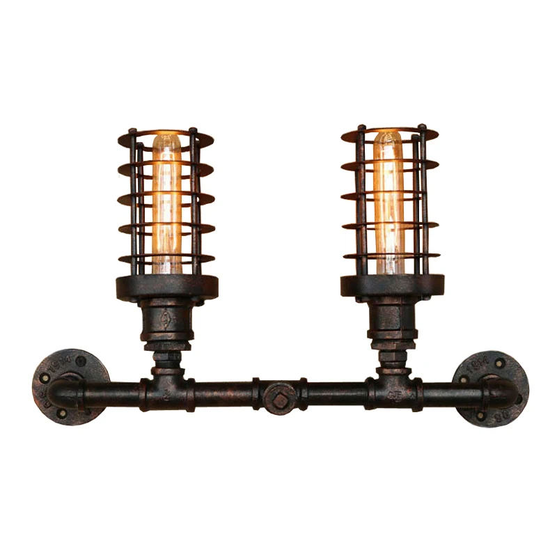 

Loft Industrial Wind Steam Punk Iron Indoor Wall Lamp Vintage Cafe Clothing Store Bar Bedroom Light Fixture Pipe Wall Light Bra