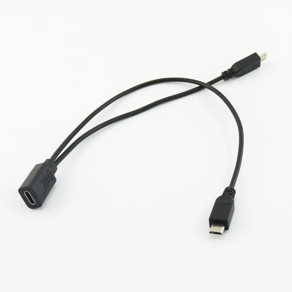 

USB 2.0 Type C Female to Dual Micro USB Male Splitter Cable Micro USB Spliter
