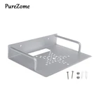 Настенное крепление для хранения ТВ-приставки полка для маршрутизатора, кронштейн, держатель для мини-ПК, DVD-плеера, подставка, алюминиевая одноуровневая стойка