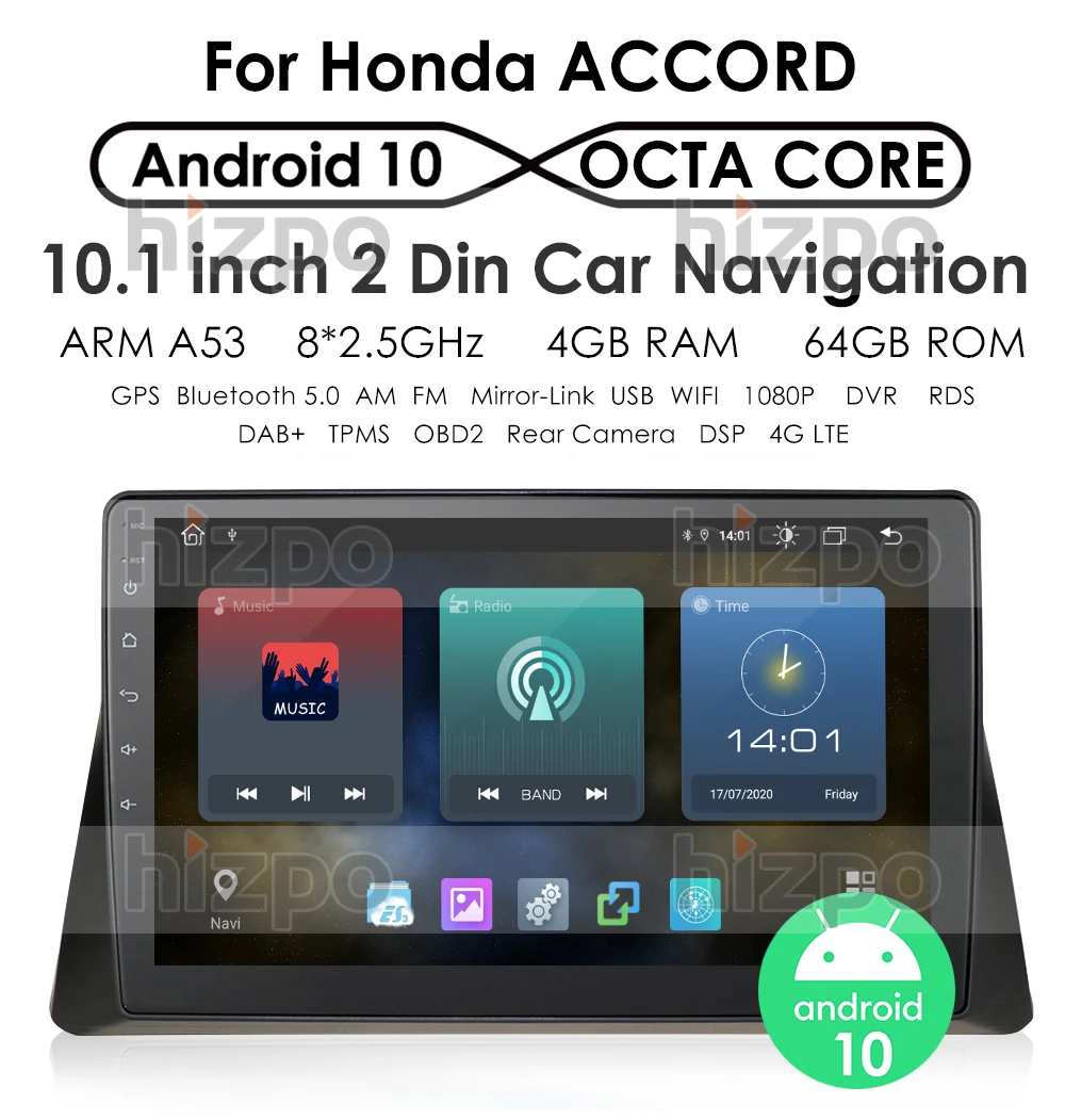 Автомагнитола 2DIN 10 1 дюйма Android GPS навигация мультимедийный автомобиль без dvd
