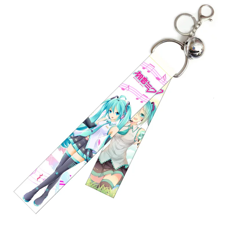 1 шт. Хацунэ Мику двусторонний тканевый брелок косплей аниме кулон брелки |