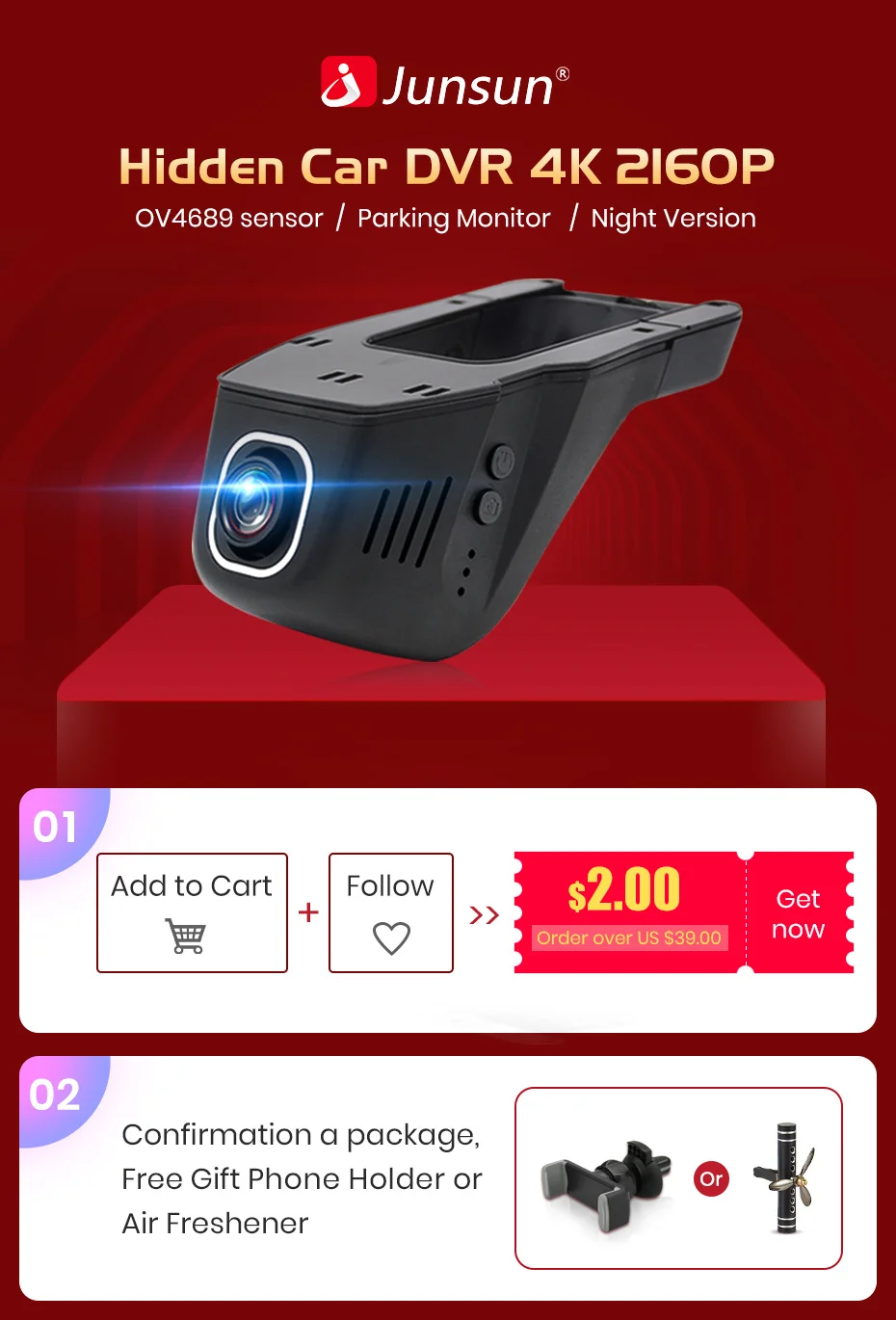 Junsun видеорегистратор WIFI регистратор Car DVR видеорегистраторы автомобильные Novatek 96658 регистратор автомобильный Full HD 1080p видео регистратор