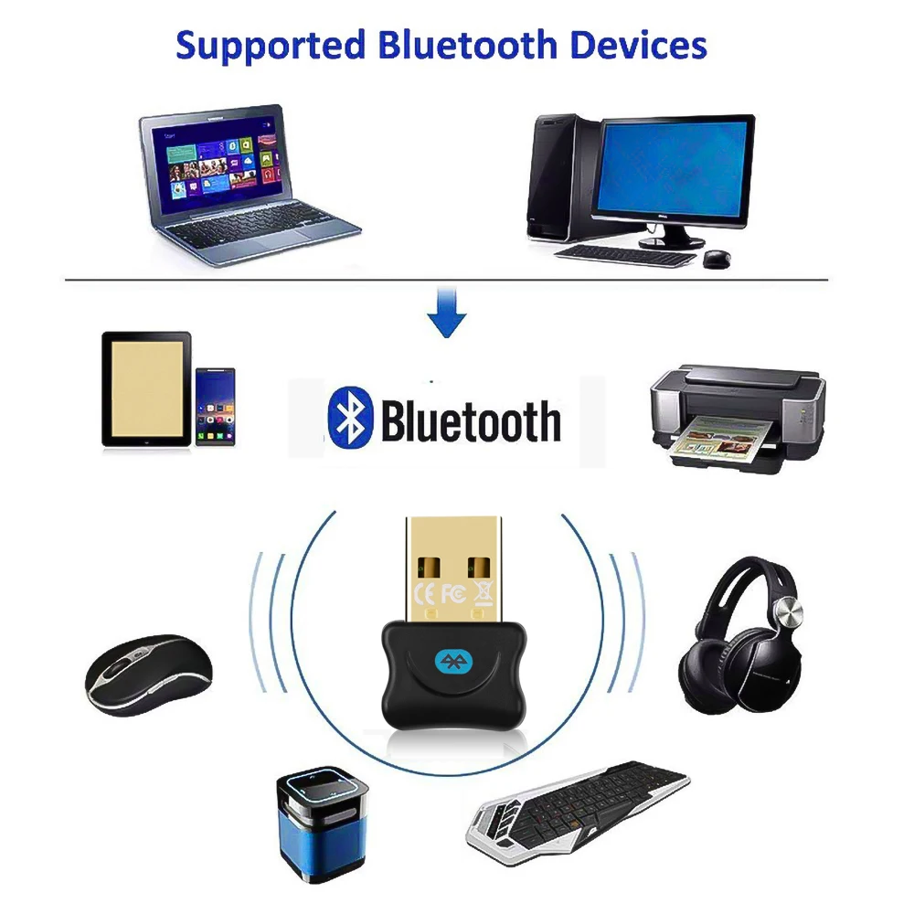 USB Bluetooth 5 0 адаптер передатчик приемник аудио ключ беспроводной для компьютера ПК