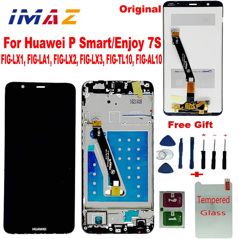 IMAZ per Huawei P Smart FIG LA1 LX1 L21 L22 Display LCD Touch Screen Digitizer Assembly con cornice per Huawei Enjoy 7S Screen