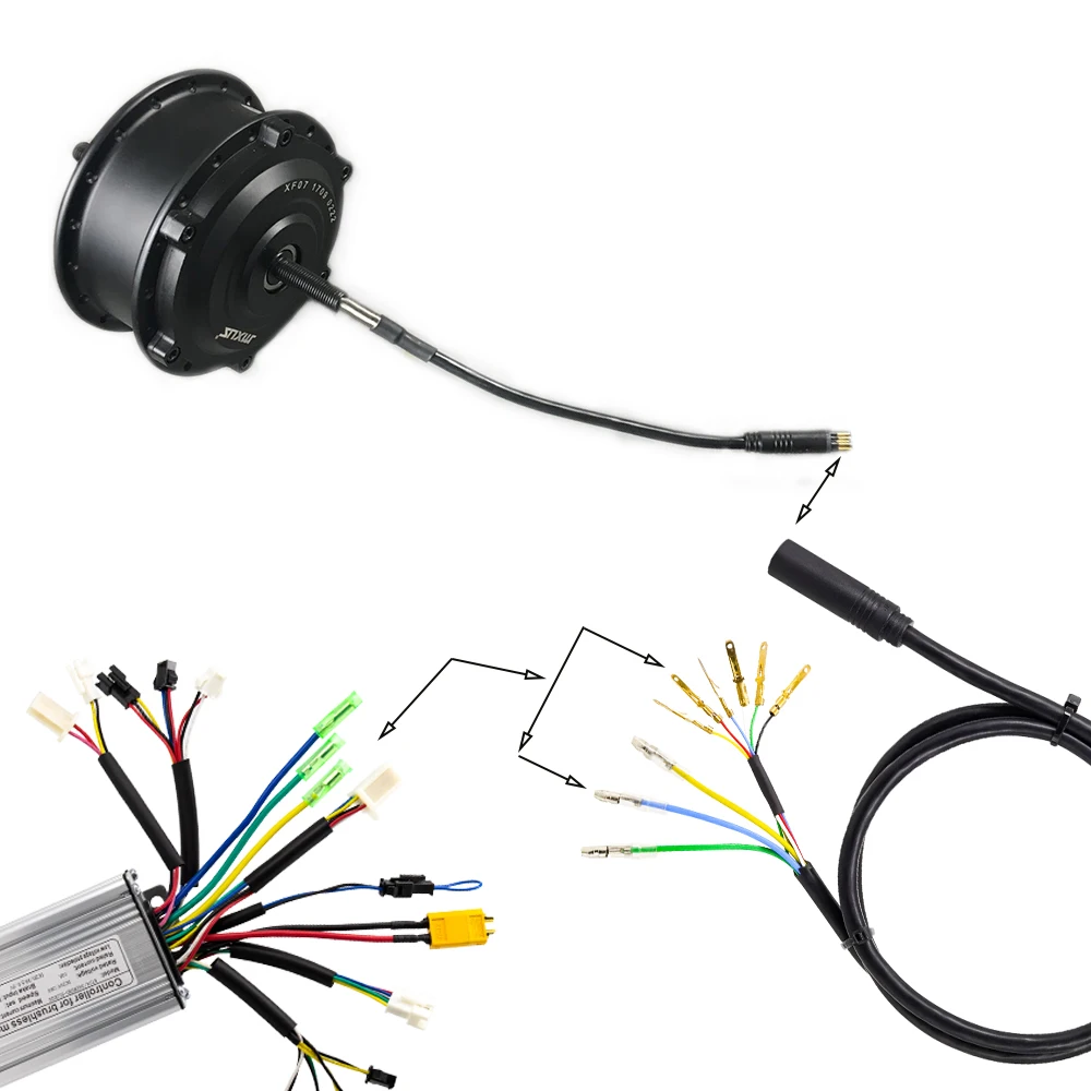 

Motor Extension Cable Connector Female To Male 60cm 9Pin Electric Bike Motor Cables For E-bike Accessory