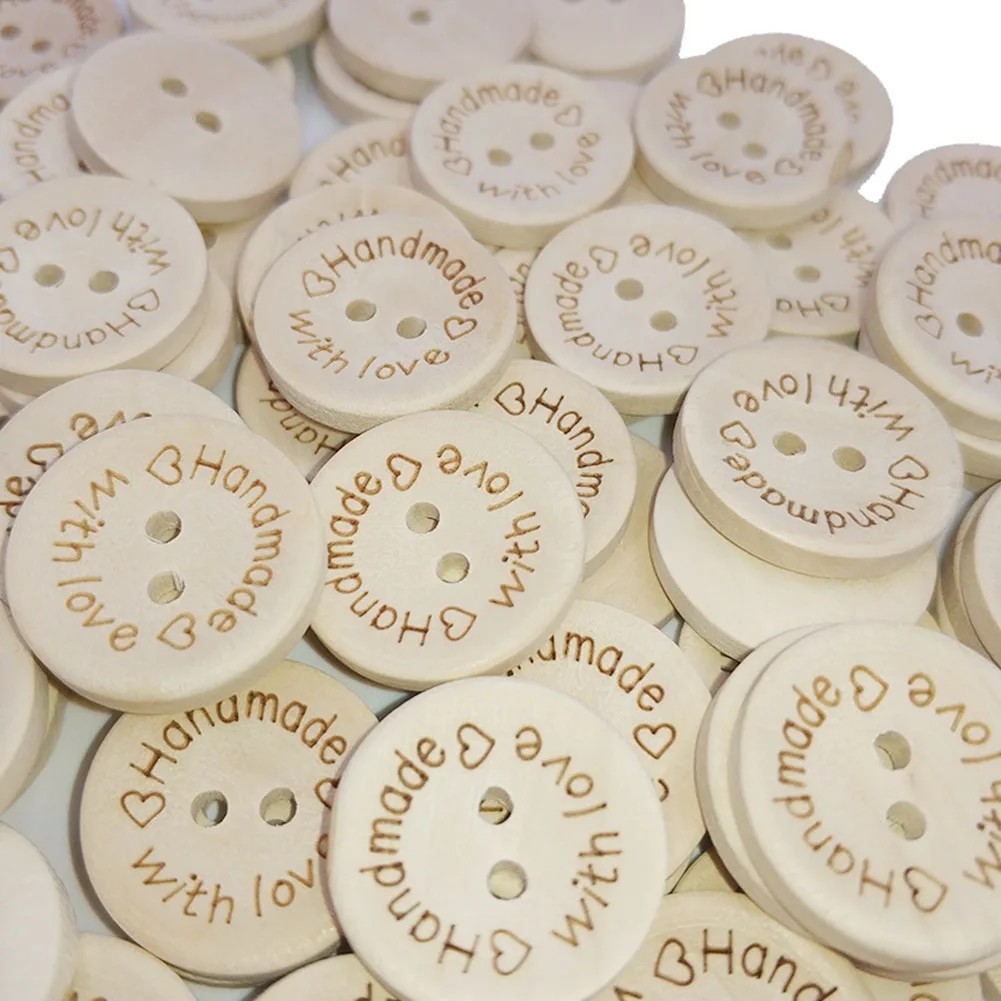 50 шт. новинка Лидер продаж оригинальные деревянные пуговицы из твердой древесины