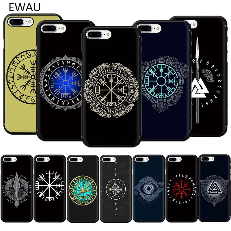 Чехол для телефона EWAU Viking Vegvisir Odin из мягкого ТПУ в скандинавском стиле iPhone 12 Mini SE