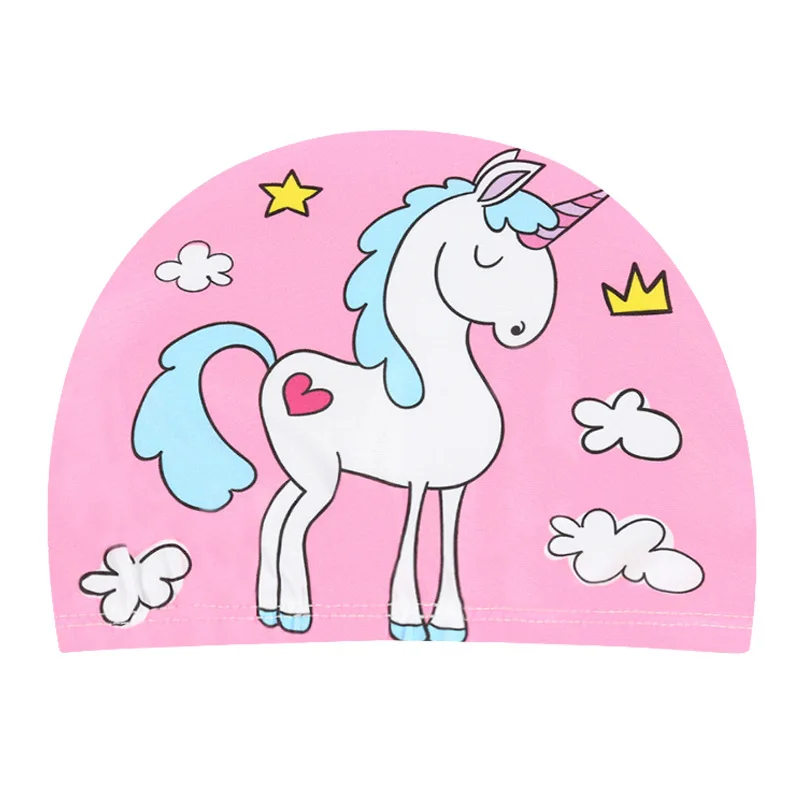 

Cartoon Animal Children Swimming Cap Girls Boys Swimming Hat Elastic Kids Pool Swimming Cap 1-10 Years Old