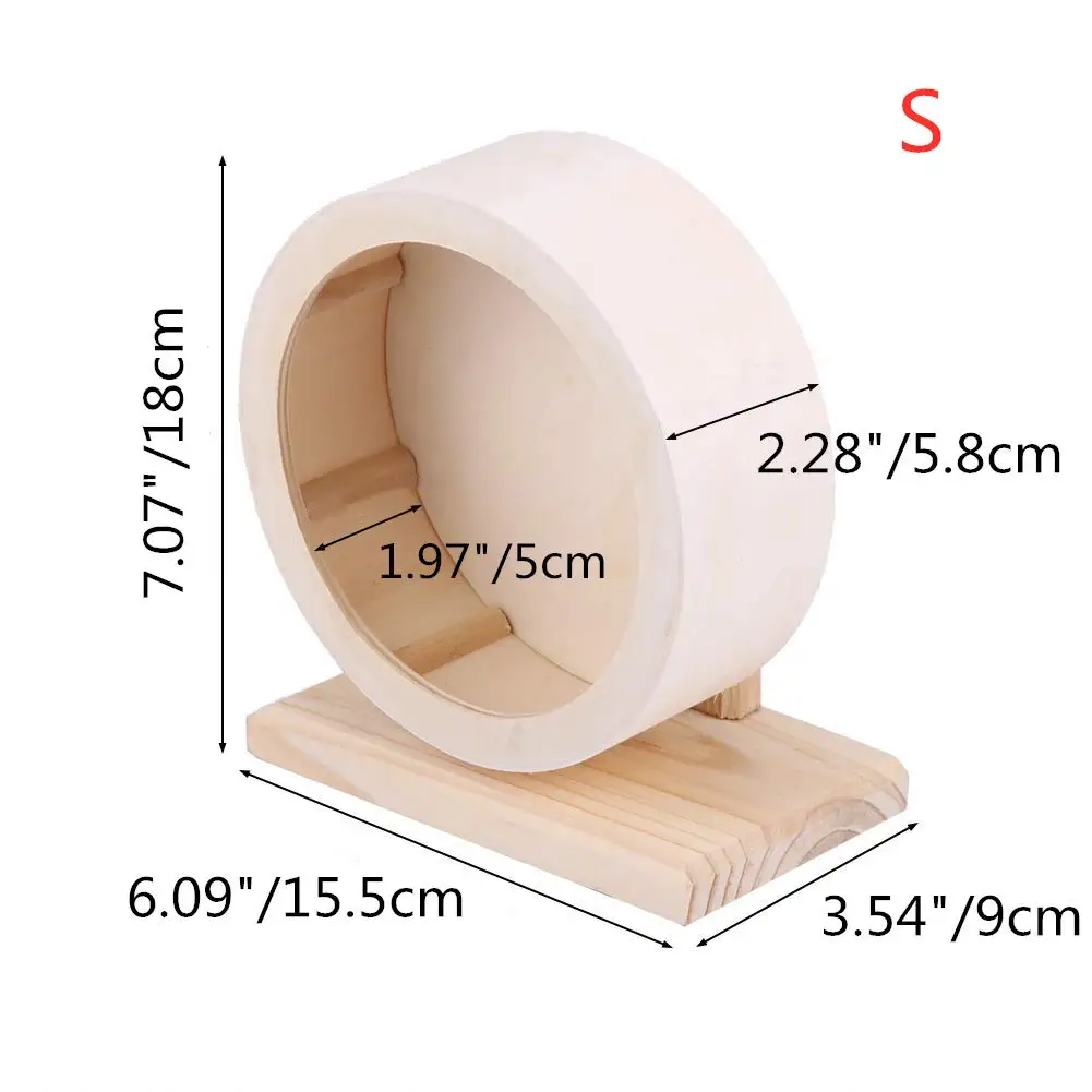 Деревянное колесо для упражнений с маленькими животными хомяк беззвучный