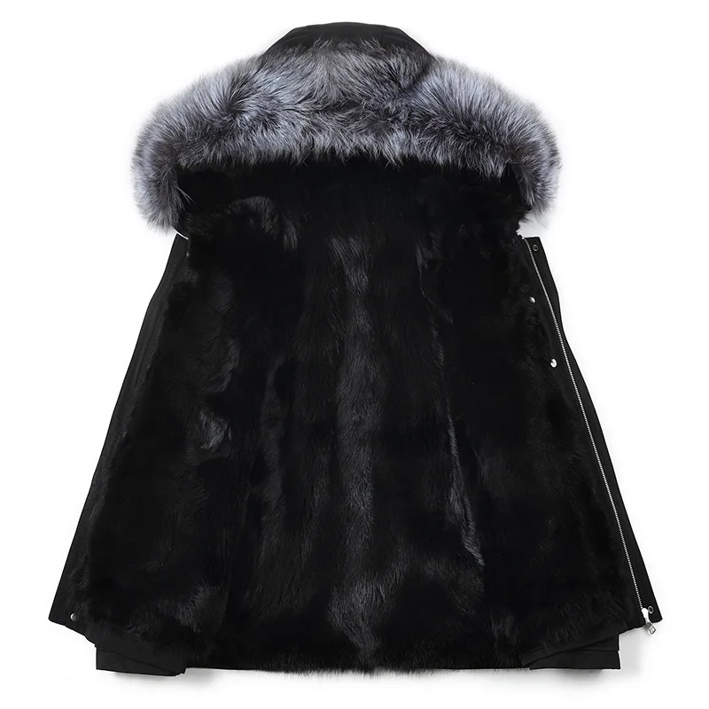 DAJANE Winter Cold Outdoor Thickening Man Fur Wolf Coat Fashion Big Fox Collar parka Hooded Jacket | Мужская одежда