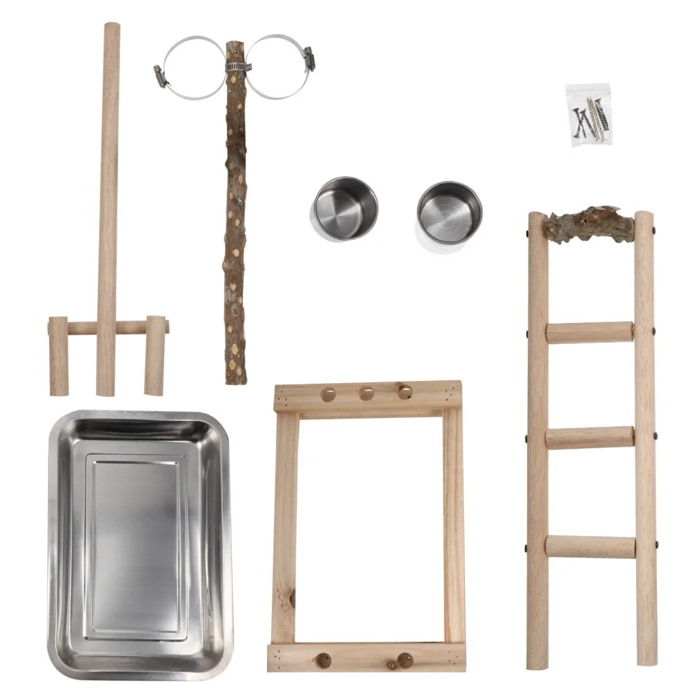 

1pc Wooden Birds Ladder Climbing Ladder Training Ladder Bird Educational
