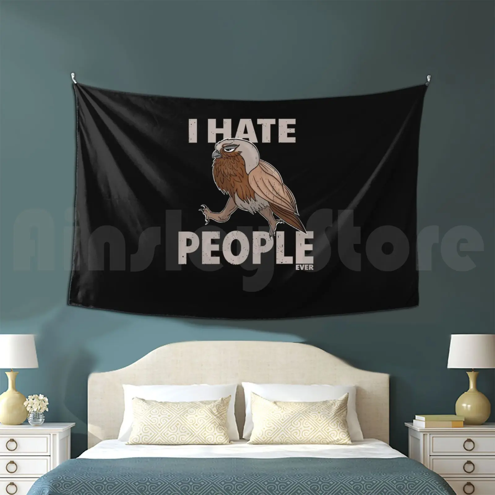 

Гобелен на заказ с надписью «I Hate People»