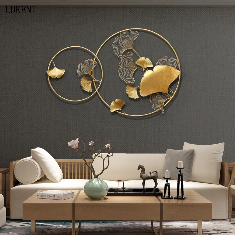 

New Chinese Wrought Iron Pendant Living Room Dining Room Office Sofa Background Wall Decoration Porch Creative Wall Hanging