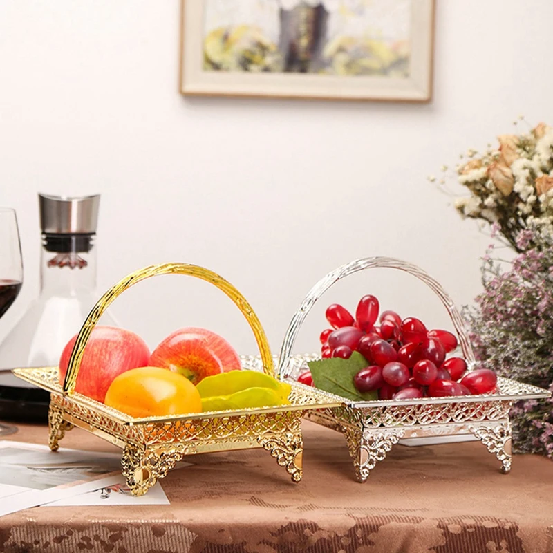 

Fruit Tray Zinc Alloy Tray KTV Hotel Towel Tray Creative Home Living Room Multifunctional Storage Tray