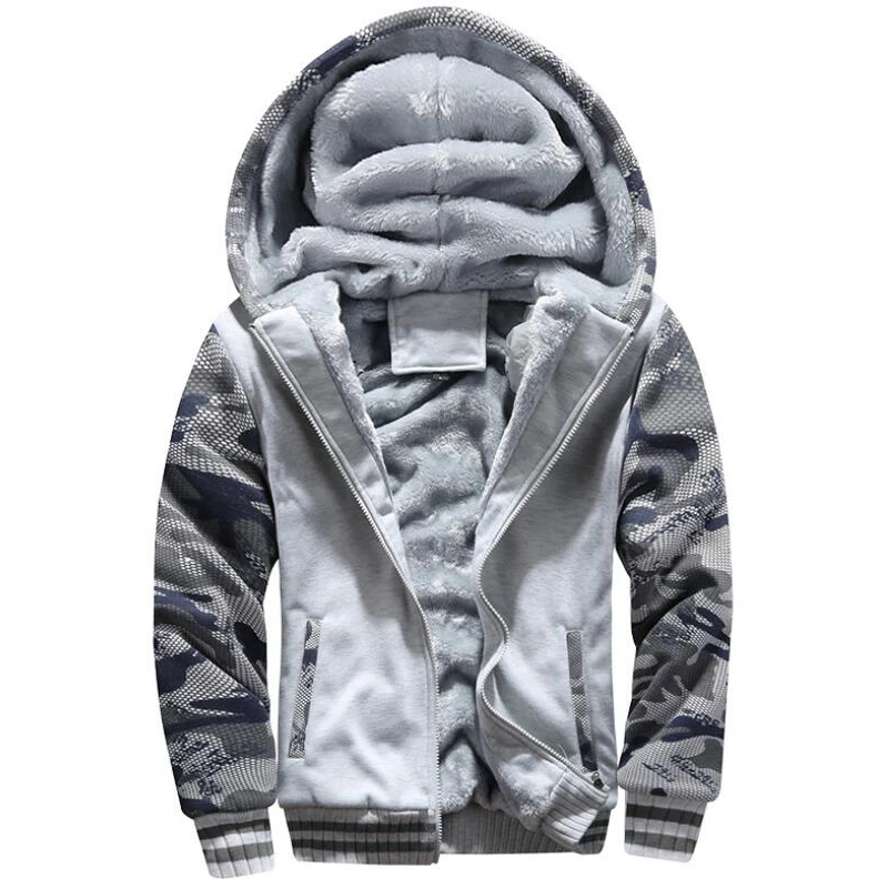 Толстовки Мужские осенне-зимние с капюшоном бархатные теплые уличная одежда