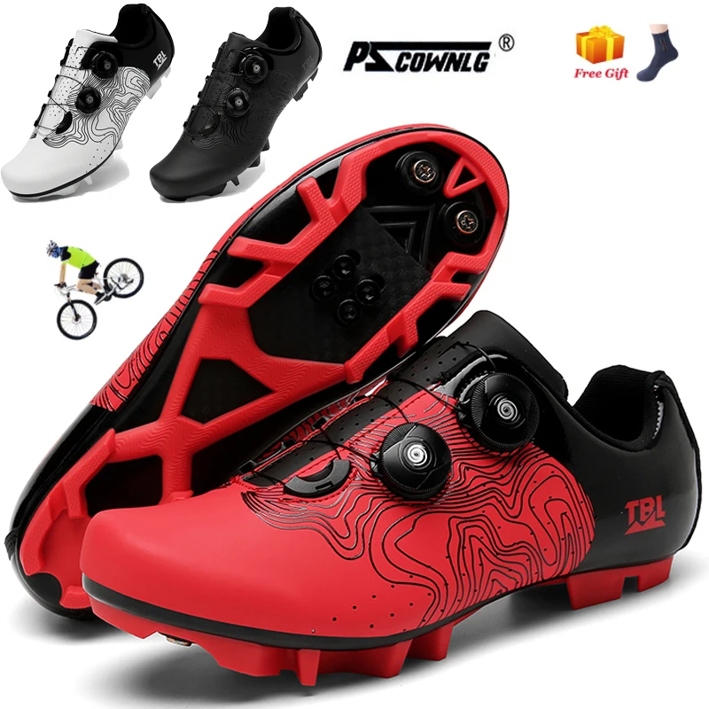

Professional Self-locking Men's Road Bicycle Shoes Ultra Light Anti MTB Bicycle Shoes Pscownlg Pedal Racing Flat Shoes