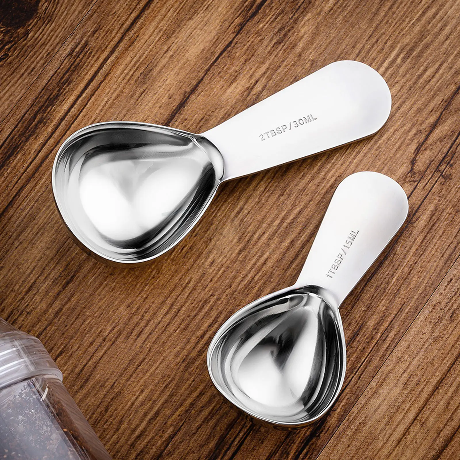 

2Pcs Coffee Measuring Scoop Spoon Coffee Bean Ground Beans Milk Powder Measuring Tablespoon Baking Utensil Baking Tool