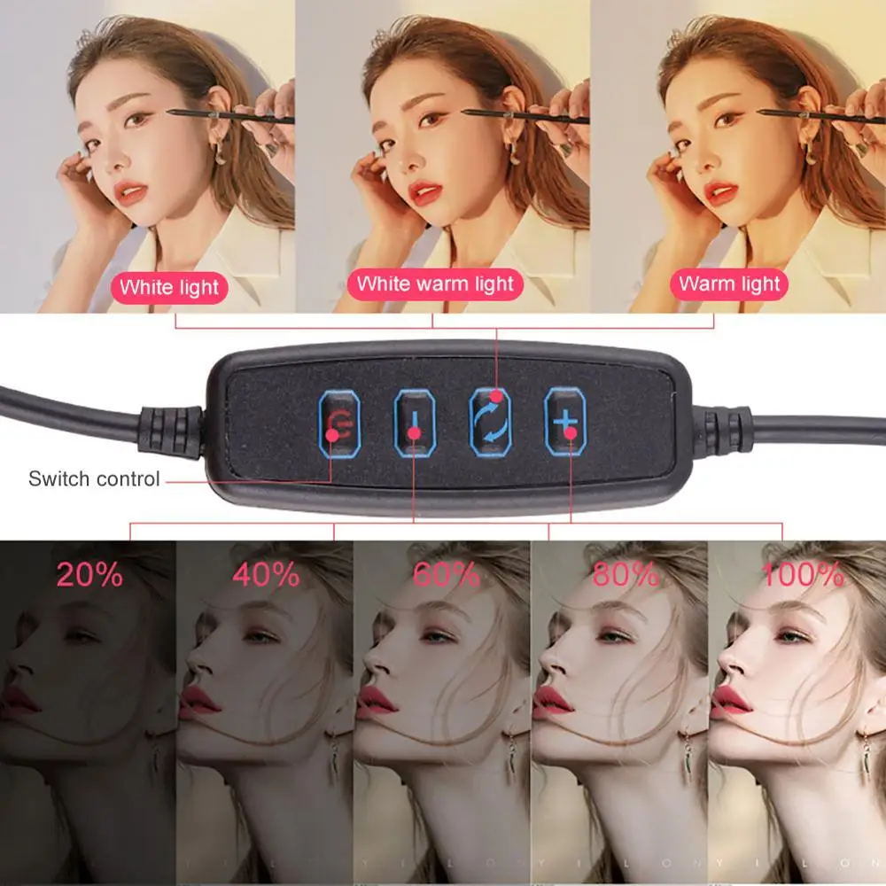 

Photo LED Selfie Stick Ring Fill Light Camera Phone Ring Lamp&Stand Tripod Bluetooth remote control For Makeup Video Live Studio