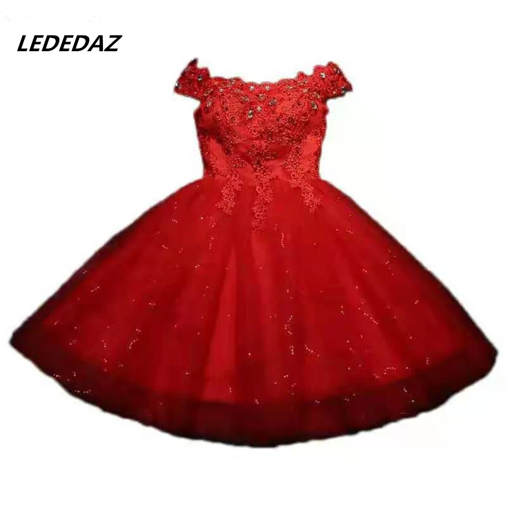 Сексуальное платье с открытыми плечами для выпускного вечера короткие