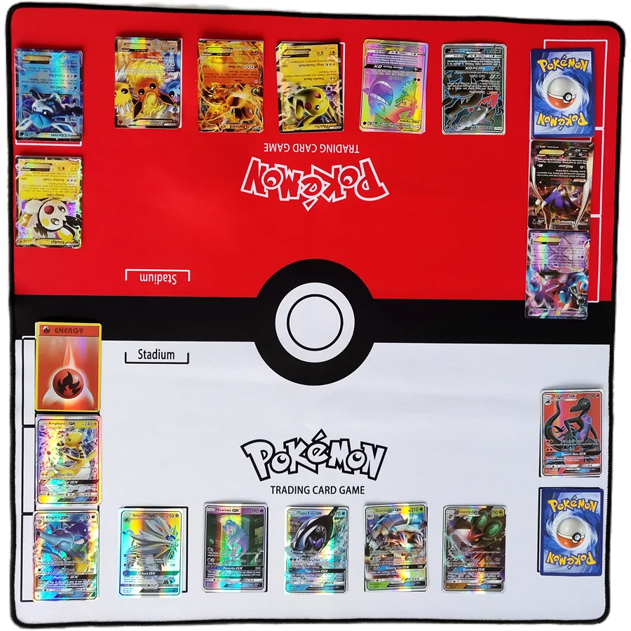 PTCG-Juego de lucha de cartas de Pok&eacute;mon PARA 2 JUGADORES, tapete de mesa, juego de colecci&oacute;n de Pikachu Charizard, juguetes de regalo para ni&ntilde;os-1