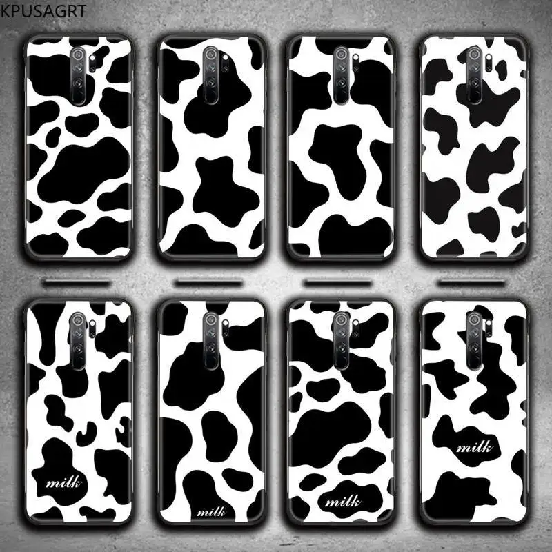 Черно белый чехол для телефона с принтом коровы Redmi Note 9 8T 8A 7 6 6A Go Pro Max K20 K30
