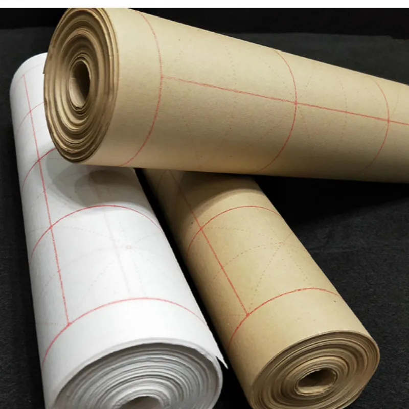 Рисовая бумага для каллиграфии наполовину созревшая длинная Xuan с решетками