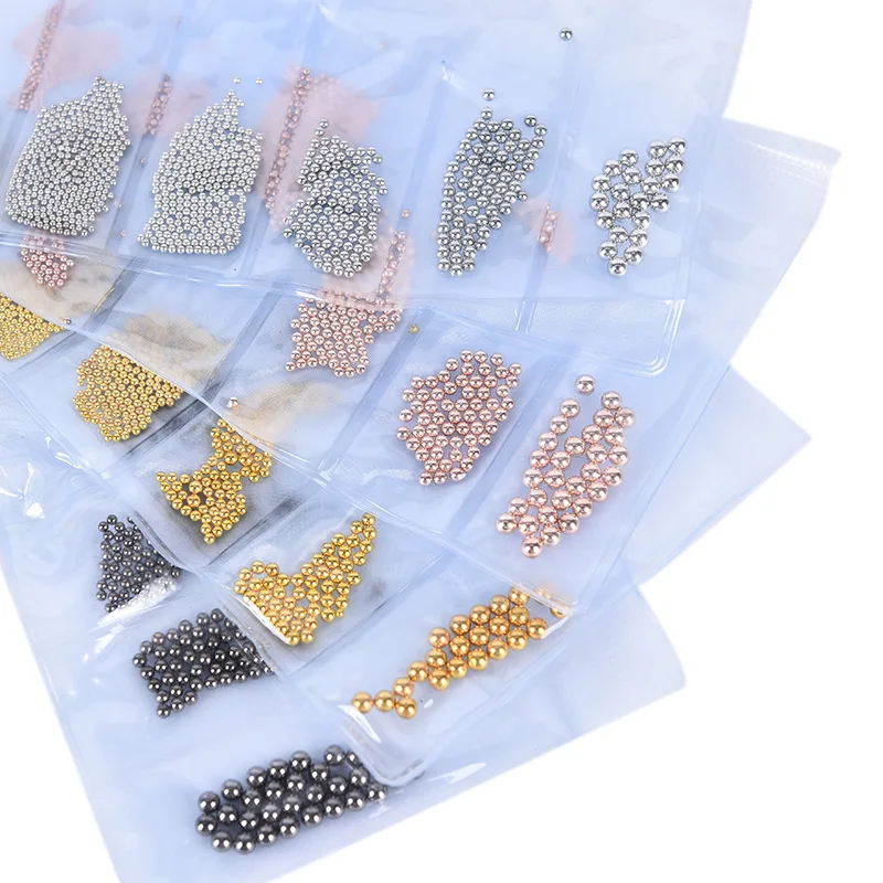 Микро бусины для ногтей красочные блестящие Икра жемчужные бусы украшение со