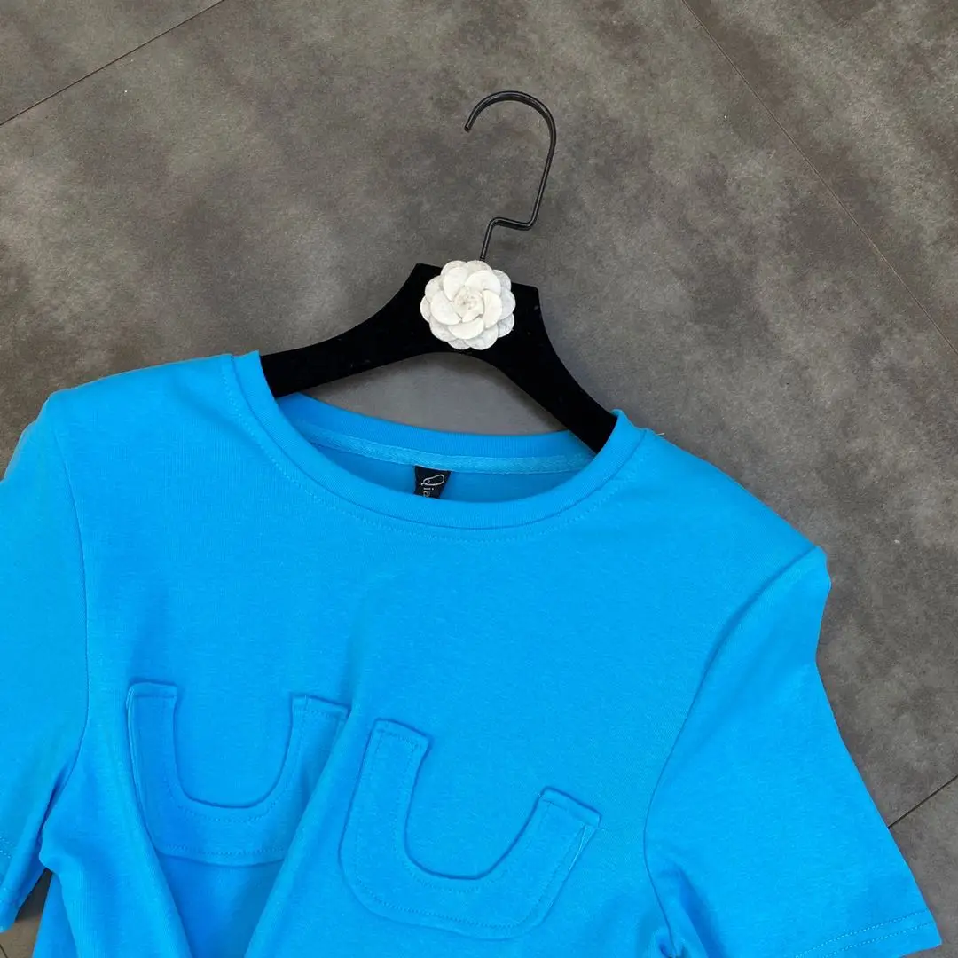 

ZCSMLL Summer Round Neck Pocket Button Waist Pinch Fold Women Blue Vestido Slit Thin Ins Street Fashion Dress 2021 Fashion