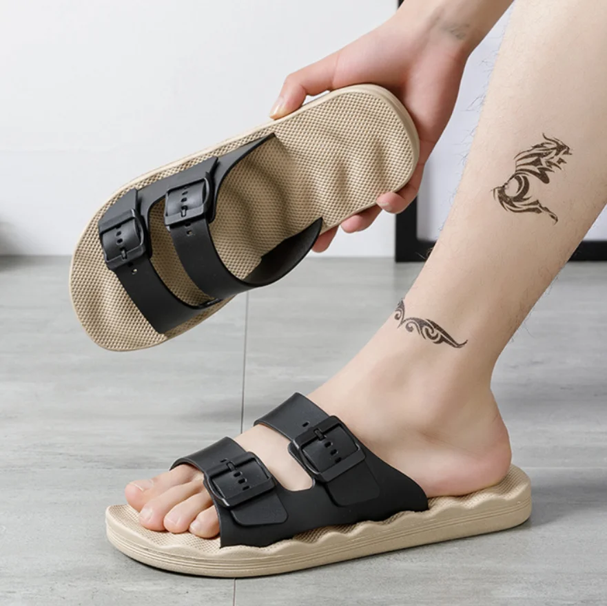 

H51 Designer Summer Flip Flop Men Shoes Slippers For Casual Outdoor PVC Basic Bathroom Home Soft Massage Platform Sandals