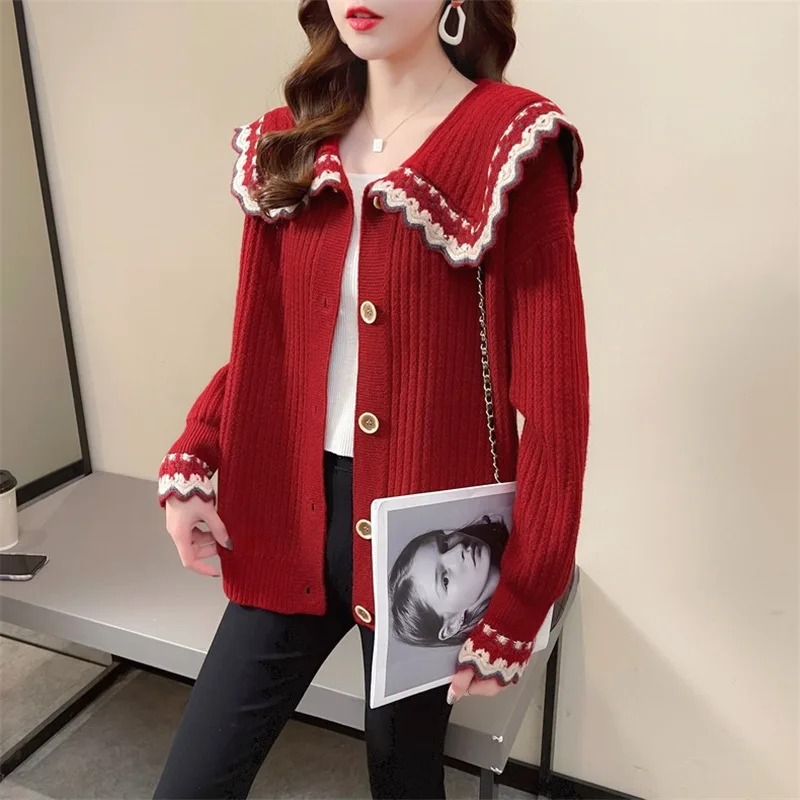 

Sweater Female Jumper Women Warm Sweater Long Winter Cable Knitted Oversized Sweater Black