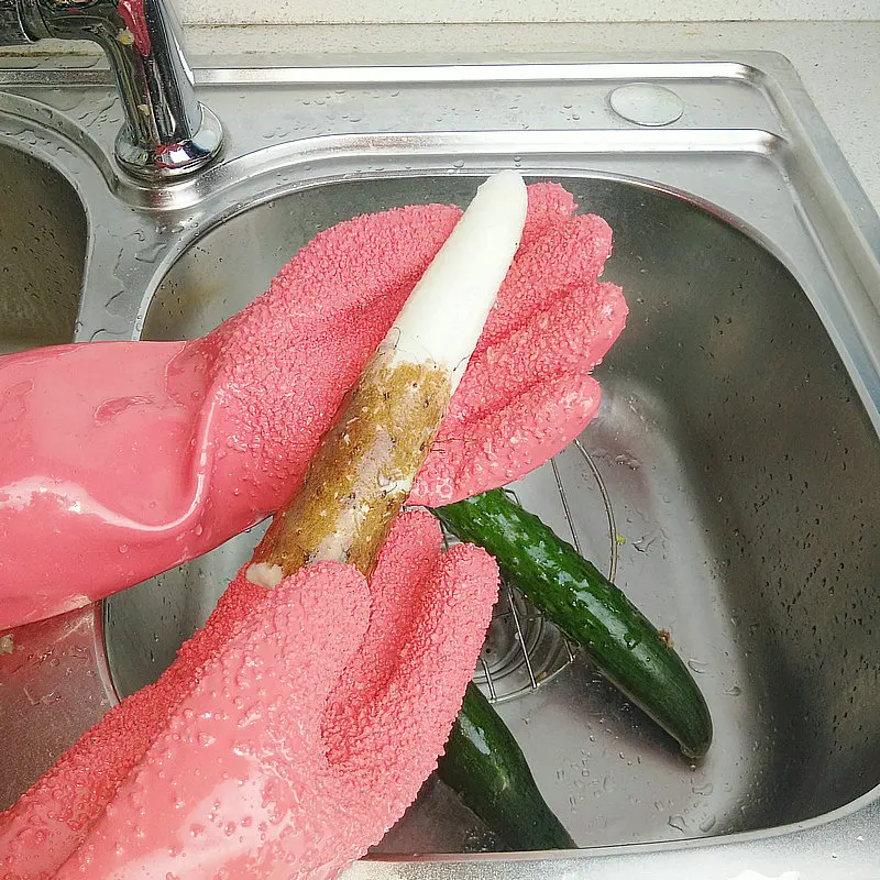 Peeling Potato Gloves Peel Vegetable Fish Scale Gloves Non-slip Household Glove Dishwashing gants Cooking Tools